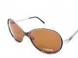 CHLOE CL2142 CL-2142 Brown Lens C02 Brown & Silver Frame Sunglasses