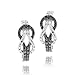 Sterling Silver Black Diamond Accent Knot Earrings