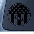 USA CIRCLE - Patriotic - Vinyl Car Decal Sticker #1323 | Vinyl Color: Black