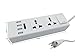 Portable Power Strip with 2 Outlets for Universal Plugs and 4 USB Charger Ports, with 5.5 ft Power Supply Cord and US Standard 3 Pin Plug. Wide Range Input From 100v-240v, 50hz to 60hz, 2 Power Sockets to provide Maximum 2000W output. 2 USB ports for 5V 2.1A and 2 USB ports for 5V 1A output, with 10A sparkproof switch and operation indicator. LK-USB4+2