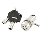 uxcell カムロック　ターンキースイッチ　キャビネットロック　シルバートーン　プラスチック製