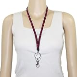 Sparkling Beads Neckl Strap for Key / Cellphone / ID Badge - Magenta