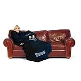 New England Patriots NFL Adult Elite Comfy Throw Blanket with Sleeves