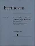 Romances for Violin and Orchestra in G and F major op. 40 u. 50 - violin and orchestra - piano reduction with solo part - (HN 324): Klavierauszug