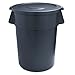 Boardwalk 32GLWRGRA Round Waste Receptacle LLDPE 32 gal Gray