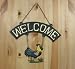HANGING STEEL WELCOME ROOSTER
