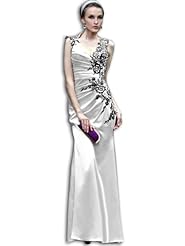 Fitted Sheath Satin/Taffeta Evening Dress/Prom Dress  with a Brush/Sweep Train 