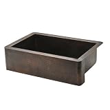 33 Copper Hammered Kitchen Apron Single Basin Sink