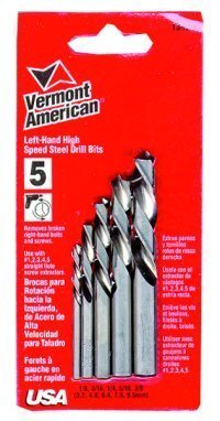 Vermont American 13484 5 Piece Left-Handed Extractor Drill Bit Set Vermont American 13484 5 Piece Left-Handed Extractor Drill Bit Set