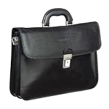 Maxwell Scott - Sacoche de luxe en cuir noir pour femme (Ranco)