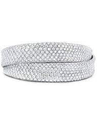 Leo Pizzo Diamond 18k White Gold Bangle Bracelet