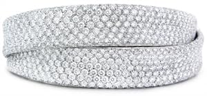 Leo Pizzo Diamond 18k White Gold Bangle Bracelet