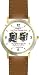 Habit 3 - Big Rocks Go First (English Text) - DELUXE TWO-TONE WATCH from THE 7 HABITS - WATCH COLLECTION BY WATCHBUDDY&reg; - Arabic Numbers - Brown Leather Strap-Size-Women's Size-Small