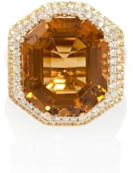 Diamond, Yellow Sapphire and Citrine 18k Yellow Gold Ring
