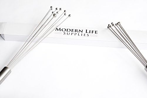 Whisks - Set of Stainless Steel 10 Inch and 12 Inch Ball Whisks - New Modern Design for Fast and Efficient Mixing, Egg Beating and Whipping
