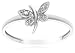 10k White Gold Dragonfly Ring w/ Diamond Accent, Size 7