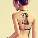 Dalin 4 Sheets Fashion Temporary Tattoos, Koi Fish, Words, Lady