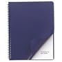 GBC-COMMERCIAL & CONSUMER GRP Leather Look Binding System Covers, 8 3/4 x 11 1/4, Navy, 50 Sets per Pack