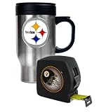 Pittsburgh Steelers - NFL Stainless Steel Travel Mug & Tape Measure Gift Set
