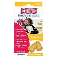 KONG Easy Freeze Chicken Soup Refills Frozen Dog Treats, 4-Refills