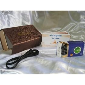 Electronic Cigarette Starter Kit; Color: Black with Blue LED; Model: DSE901 with BONUS Tampa Bay 32mg e-juice sample