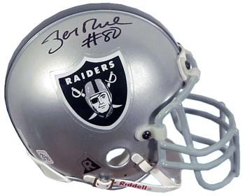 Jerry Rice Autographed/Hand Signed Oakland Raiders Replica Mini Helmet