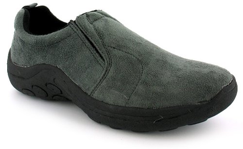 Mens Grey Cheap Jungle Moccasin Slip On Shoes - Grey - UK 6-12