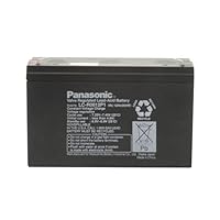 Panasonic LC-R0612P1 Black Medium 6V 12Ah VRLA Battery with F2 Terminal