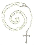 Glow In the Dark Rosary With Linked 6mm Beads - 26in. Rosary Necklace Length - 31in. Overall Length