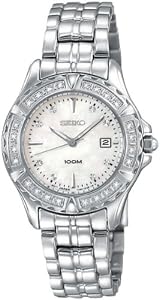 Seiko Diamond Steel Ladies Watch SXDA97