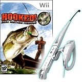 NEWBASSFISHINGRODPOLEwithSpinCastReelforNintendoWII