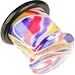 One Plug--Acrylic Single Flared Marble Plug: 1/2"g 5/16" Retro (SOLD INDIVIDUALLY. ORDER TWO FOR A PAIR.)