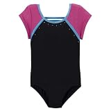 Girls' Freestyle Cap-Sleeve Leotard - Black
