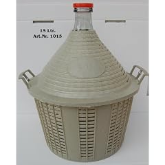 Glasballon, Korbflasche im Kunststoffkorb 15 Ltr.
