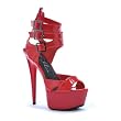 6 Inch Mid Platform Shoes Sexy Cuff Platform Sandals Red Black