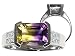 2.12 cts Genuine Rare Ametrine and Diamond Ring - 14kt White or Yellow Gold