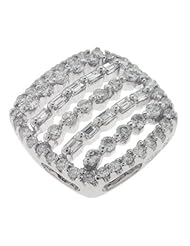 14K White Gold 0.53cttw Round Diamond Pendant
