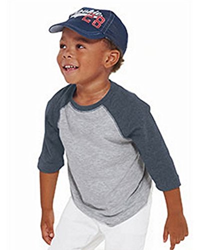 Rabbit Skins 100% Cotton Blank Toddler Baseball Jersey Tee Short Sleeve T-Shirt