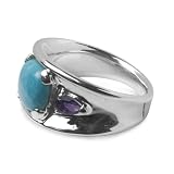 Sleeping Beauty Turquoise and Amethyst Ring