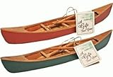 Hand-Crafted Wooden Canoe with Paddles Miniature Replica (1-pc) 11 
