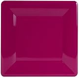 Caspari 7-Inch Square Lacquer Tray, Fuschia