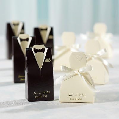 Ivory Dress Favor Boxes (Pack Of 25)