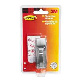 3M Command MR02-BN Modern Reflection Medium Metal Hook, Brushed Nickel by 3M