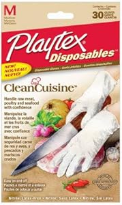 Playtex CleanCuisine Disposable Gloves Large - 30-Count Package (Pack of 3)
