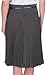 Sakkas Knee Length Pleated A-Line Skirt with Skinny Belt