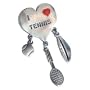 I Love Tennis Pewter Pin