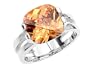 R&T - 70172T54 - Bague Femme - Argent 925/1000 -  5.5 Gr - Oxydes de Zirconium - Orange - T54