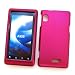 Motorola DROID 2 A955 (Verizon) Rubberized Snap On Protector Hard Case, Rose Pink