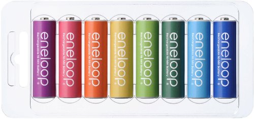 SANYO NEW eneloop tones 充電式ニッケル水素電池(単3形8色カラーパック) HR-3UTGA-8TN