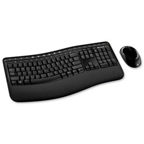 Microsoft 5000 Wireless Comfort Curve Desktop Keyboard Bluetrack Mouse Black Ref Csd-00006 Picture